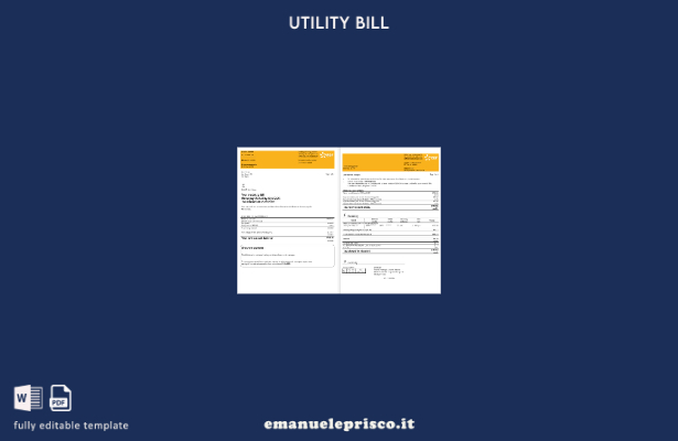 stile verificato Modello di pagine di parole della bolletta energetica della Fra